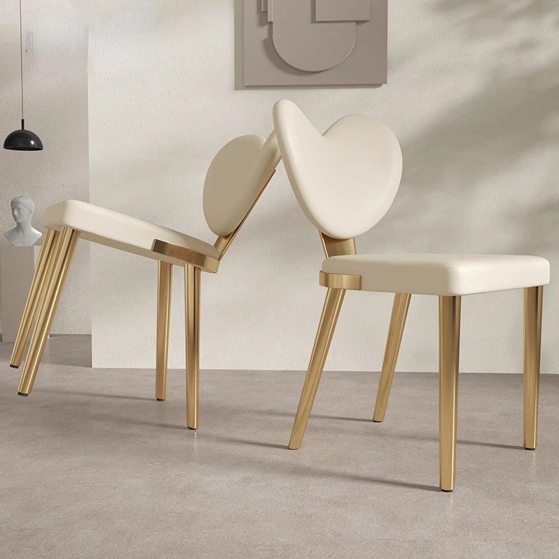 French dining chair is light and luxurious, with high sense of personality. online celebrity heart-shaped chair