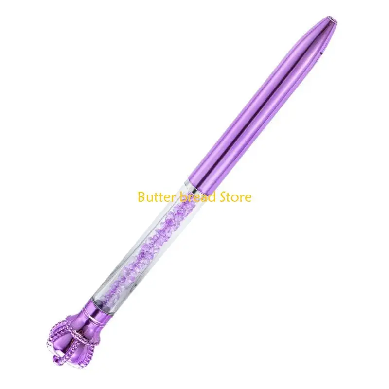 W89C 5 Pcs Crown Ballpoint Pen 1.0mm Oil Pen Smooth Writing Pen School Supplies