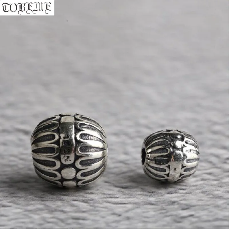 

Real 100% 925 silver Lucky Flower Beads Sterling Silver Flower Loose Beads DIY jewelry findings