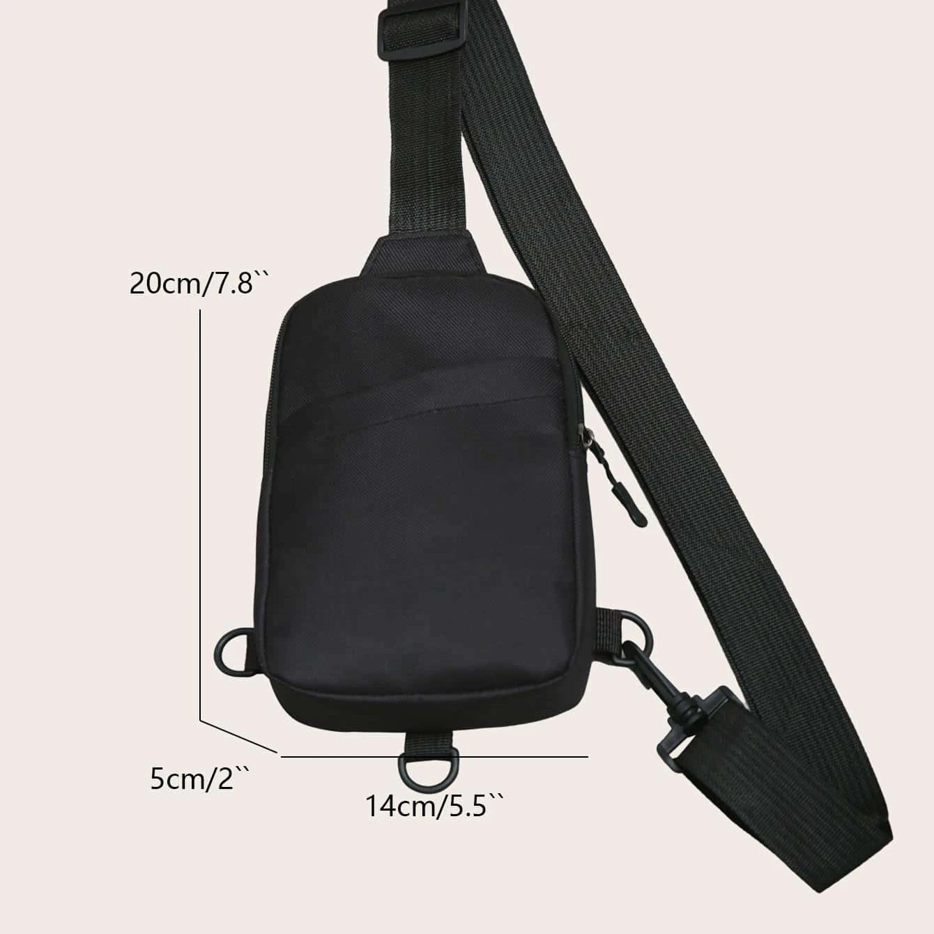 Mini Minimalist Sling Bag Black Messenger Bag Fashion Shoulder Bag Casual Chest Bag Backpack Variable Waist Bag Mobile Phone Bag