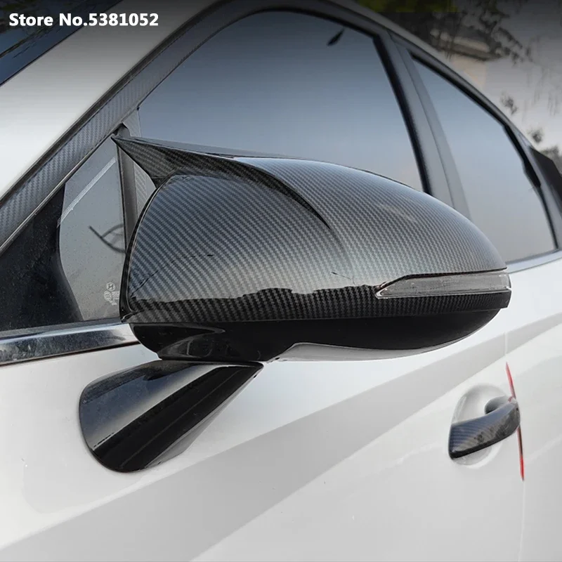 

ABS Chrome Rearview Mirrors Cover Trim for Hyundai Sonata DN8 2022 2021 2020 Accessories Carbon Fiber Protection Sticker