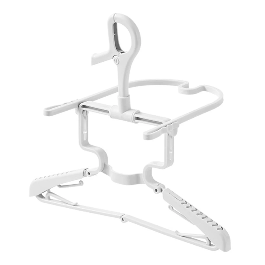 

Folding Hoodie Hanger Adjustable Plastic Clothes Hanger Heavy Duty Anti-Slip Hoodie Rack Plastic Hangers