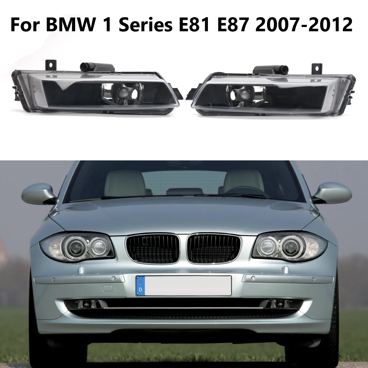 

Left & Right For BMW 1 Series E81 E87 2007-2012 Car Front Bumper Fog Light Lamp Cover Without Bulbs 63177181287 63177181288