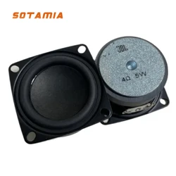 SOTAMIA 2Pcs 2 Inch Mini Audio Speaker 4 Ohm 5W Full Range Audio Sound Speaker Paper Cone Rubber Edge Loudspeaker For JBL Harman