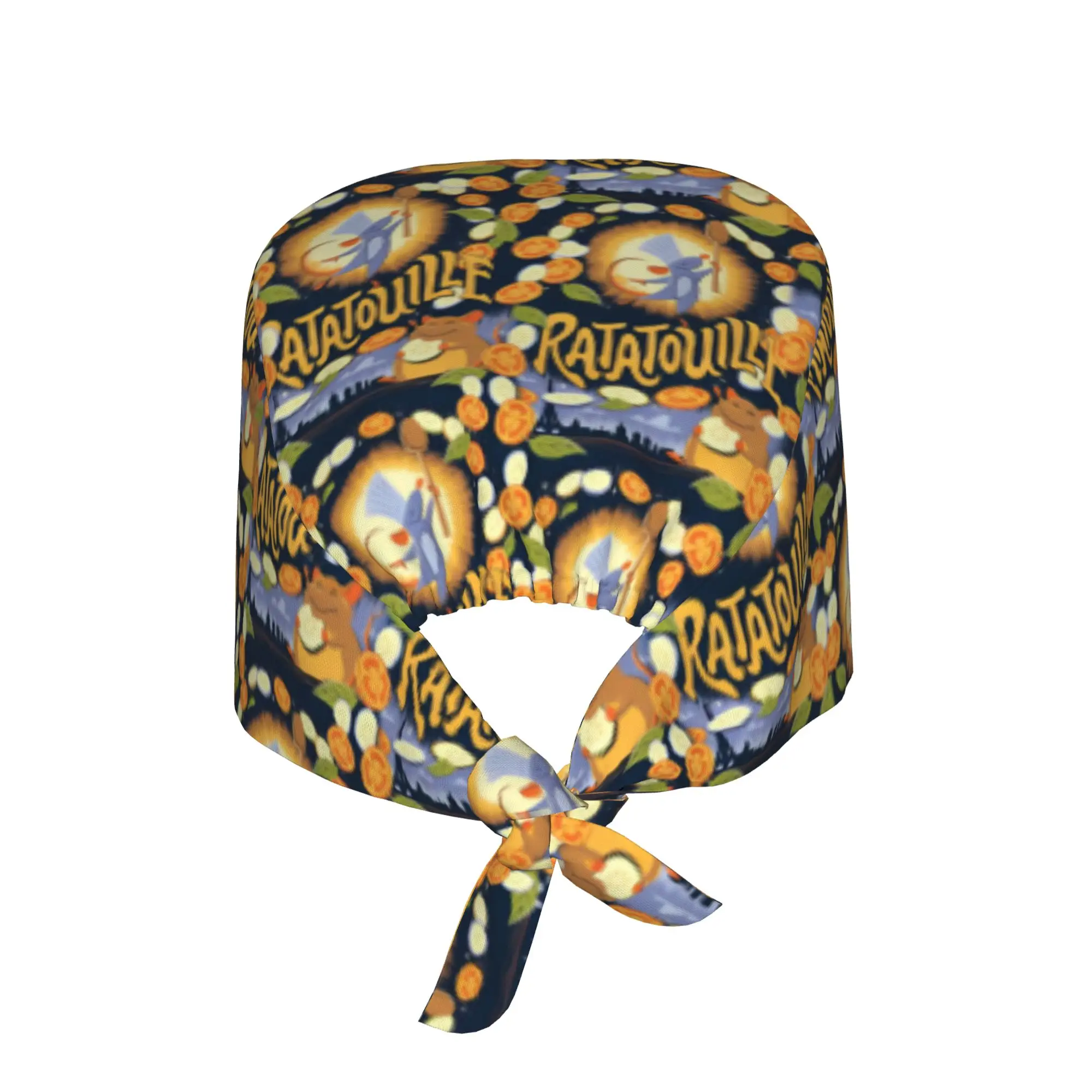 Custom R-Ratatouilles Anime Chef Cleaning Working Cap Cool Men Women Mouse Scrub Cap Surgicals Hat Nurse Scrubs Hat Nurse