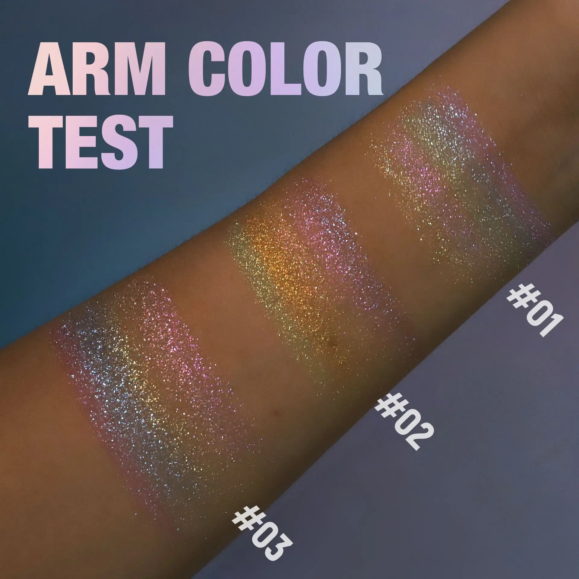 Paleta de sombras com mudanças de cor, 5 cores, azul, brilho, efeito camaleão, mudança magnética, maquiagem pigmentada de longa duração