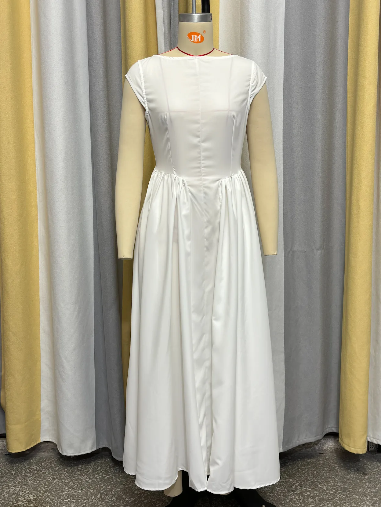 

Summer French Pure Lust Fashion Dress Women's Temperament Elegant Solid Color Waist Slim High Waist Sleeveless Back Hollow Dress
