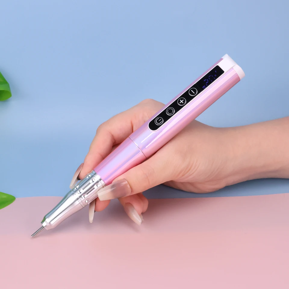 Taladro de Uñas Portátil Inalámbrico USB de 35000 RPM, Lima de Uñas Eléctrica Recargable Profesional para Cutículas y Pulido 4