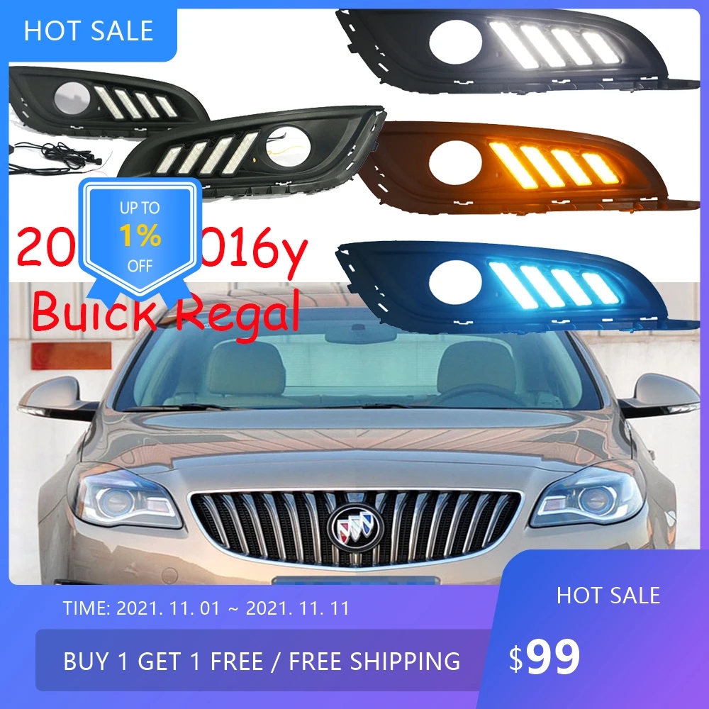 Parachoques para Opel Signia, faro delantero para Regal, luz diurna 2014~2016, accesorios para auto, faro LED para Regal, luz antiniebla