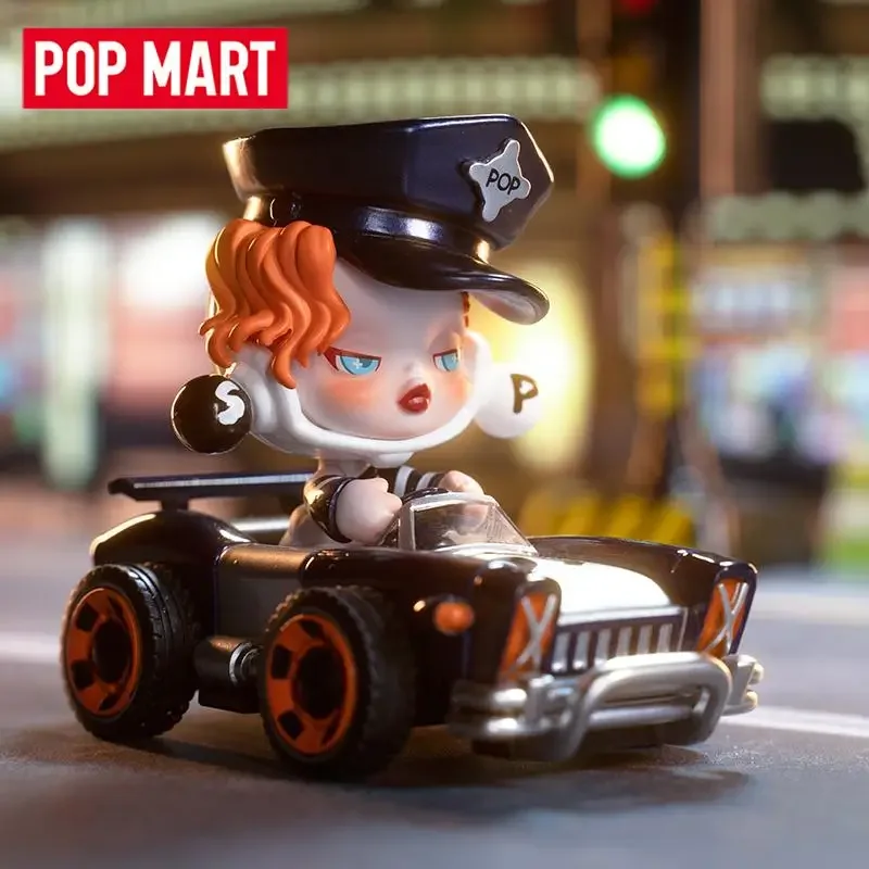 POP MART POPCAR Super Track Series กล่องสุ่มของเล่น ตุ๊กตาอนิเมะน่ารัก แอ็คชั่นฟิกเกอร์ กล่องปริศนาเซอร์ไพรส์ ของขวัญสำหรับเด็กผู้หญิง