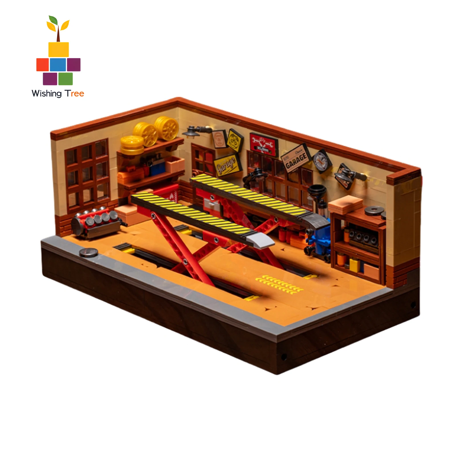 

Creative 8-grid Vehicle Scene Building Blocks Set, Compatible Bricks, DIY Toy