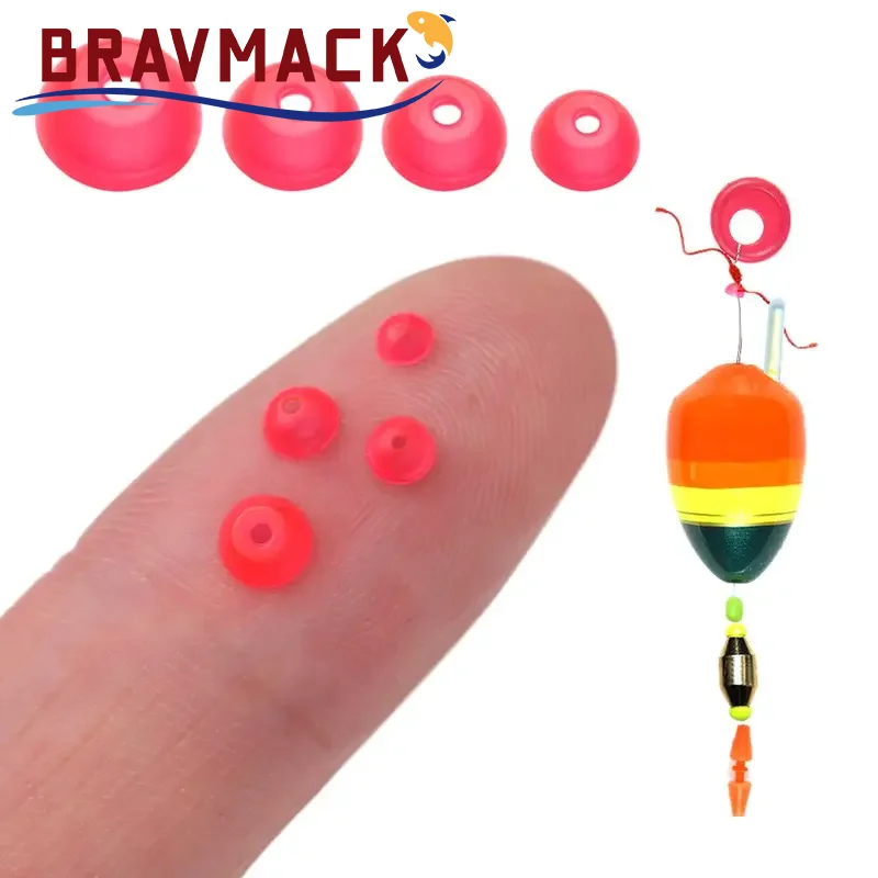 100pcs Luminous Half Round Stopper Beads Fishing for Sea Fishing Floating Tackle Fishing Tools Fishing Accessories image 6