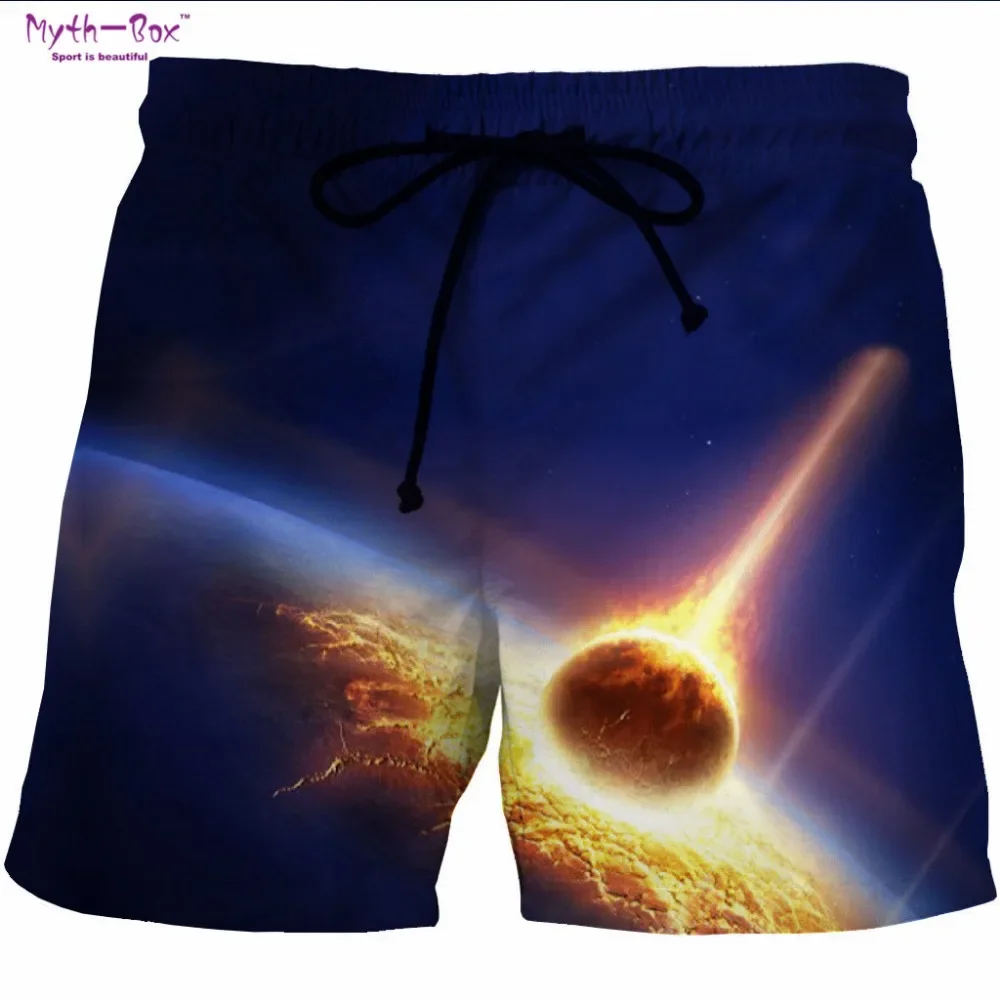 Summer Man's Loose Beach Shorts Oversized Water Sports Beach Pant Galaxy 3D Printed Short Swimwear Men's Surfing Swimming Shorts