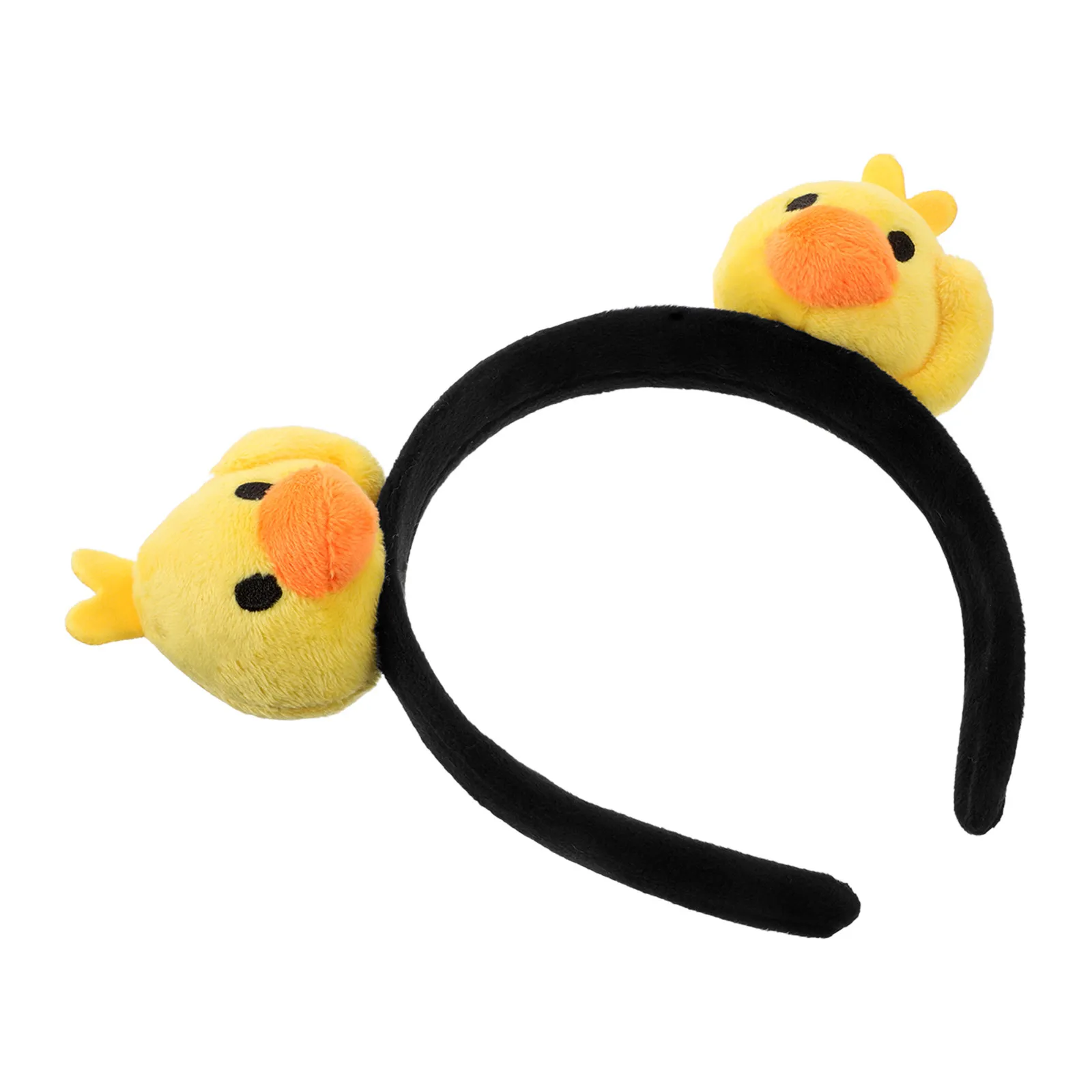 Faixa de Cabelo de Pato Amarelo Fofo em Desenho Animado, Macia e Confortável, para Lavar o Rosto, Maquiagem e Banho, Acessório de Cabelo Kawaii
