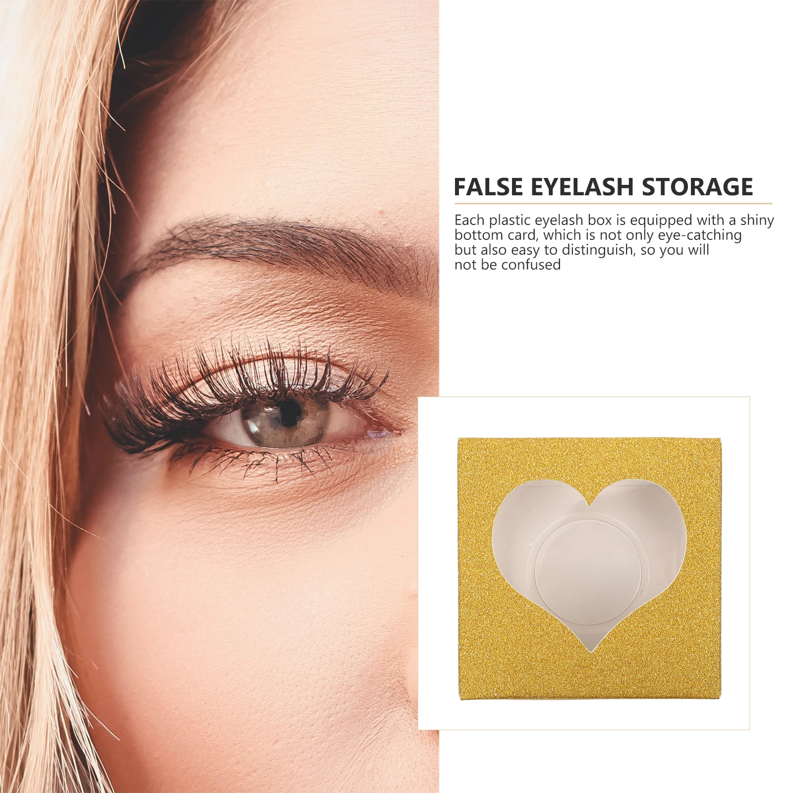 

50 Pcs with Tray False Eyelash Packaging Box Fake Eyelashes Cases Paper Long Lasting Storage