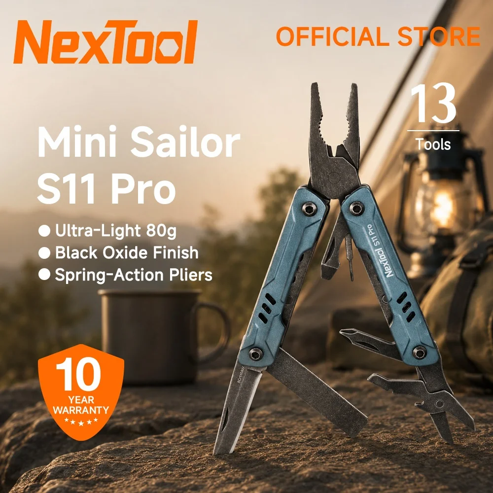 NexTool S11 Pro Mini Sailor Pliers 13 In1 Multitool Plier Folding Tool Pocket Knife Screwdriver Scissors For EDC Outdoor Camping
