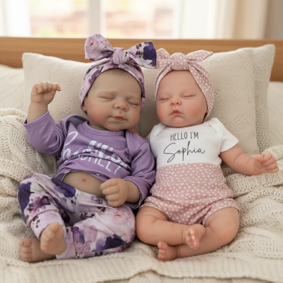 

1 шт./2 стиля/45 см моющаяся виниловая кукла для всего тела muñeca reborn bebé для девочек с окрашенными волосами, реалистичная кукла реборн для подарка ребенку