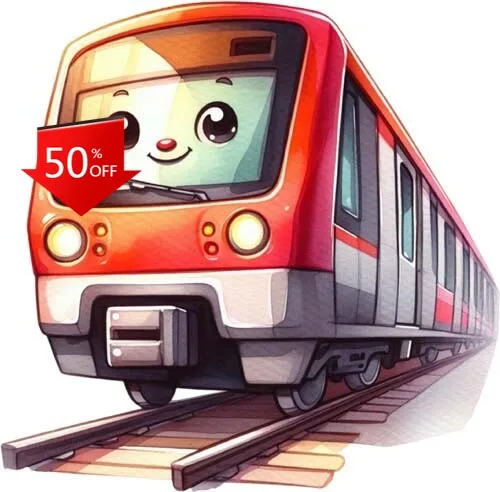 

Colourful Cartoon Train Kids Vintage Motor Home Window Car Camper Van Decoration Cute Retro Unique