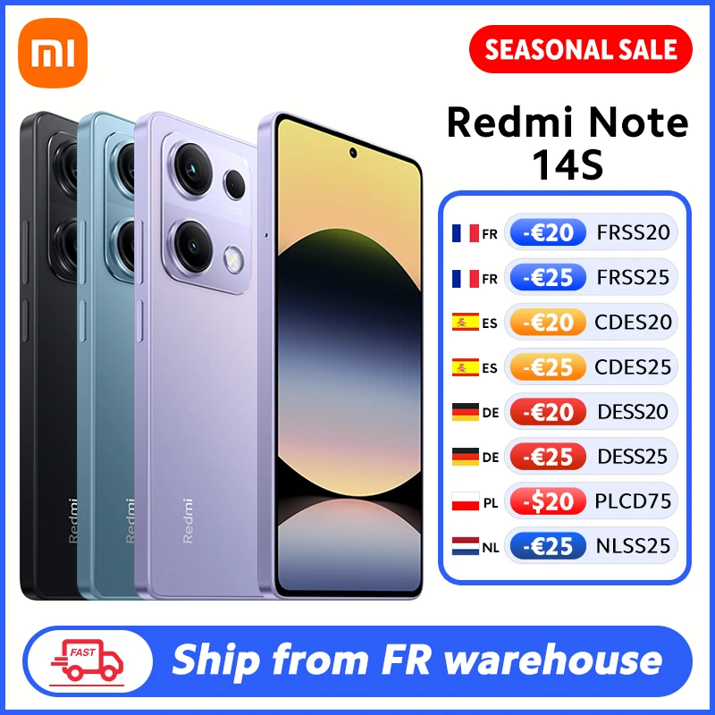 Versión Global Redmi Note 14S MediaTek Helio G99 Ultra 200MP pro grado Al sistema de cámara 6,67 "AMOLED 120Hz pantalla 5000mAh