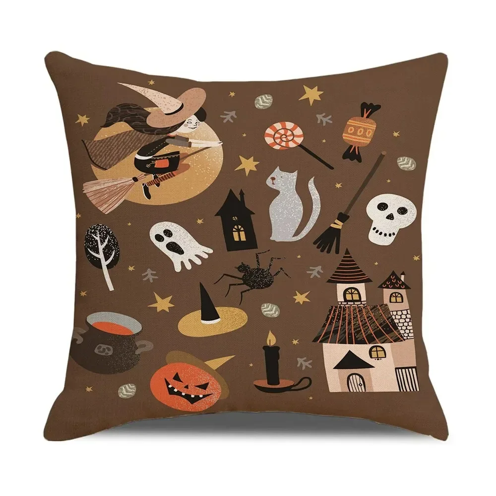 Halloween Scary Pattern Pillowcase Office Car Living Room Sofa Pillowcase