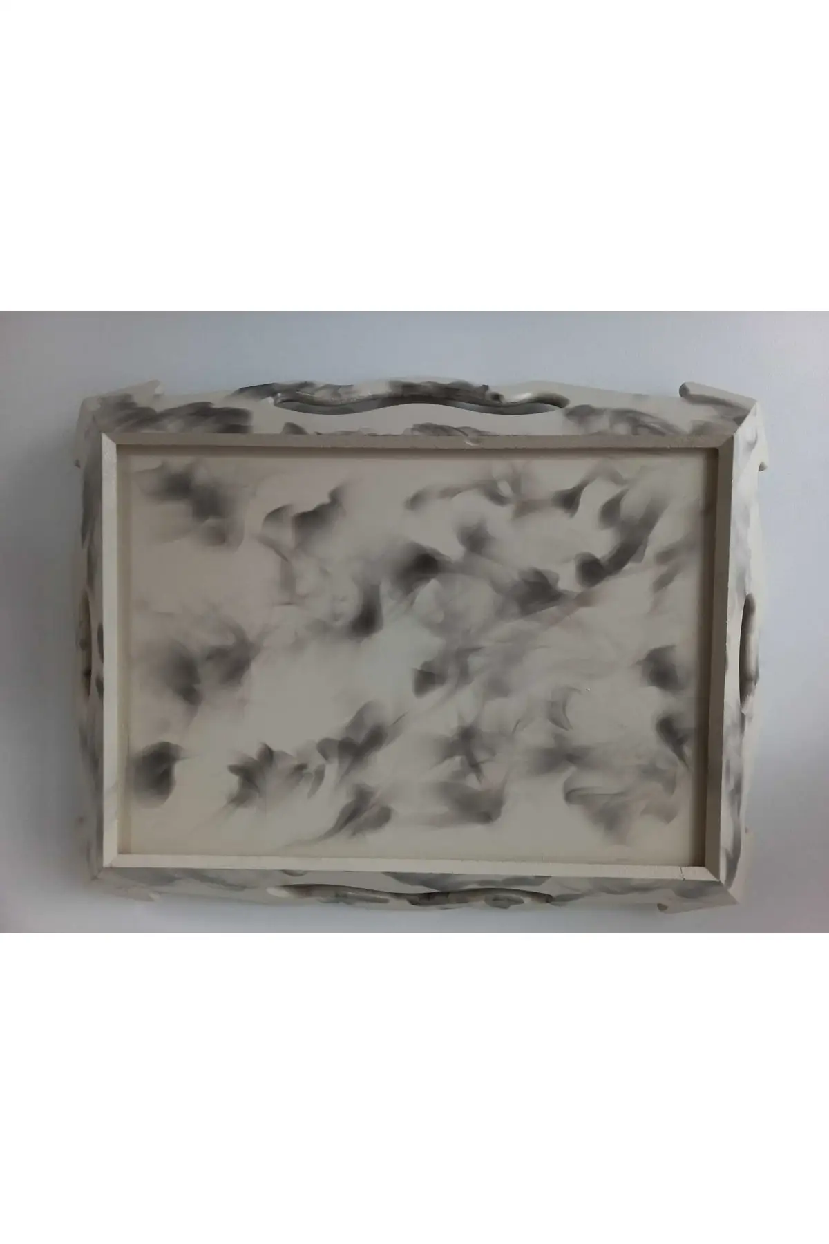 

Marble-looking candle work decorative tray luxury 2022 tray Tea tray Tea tray