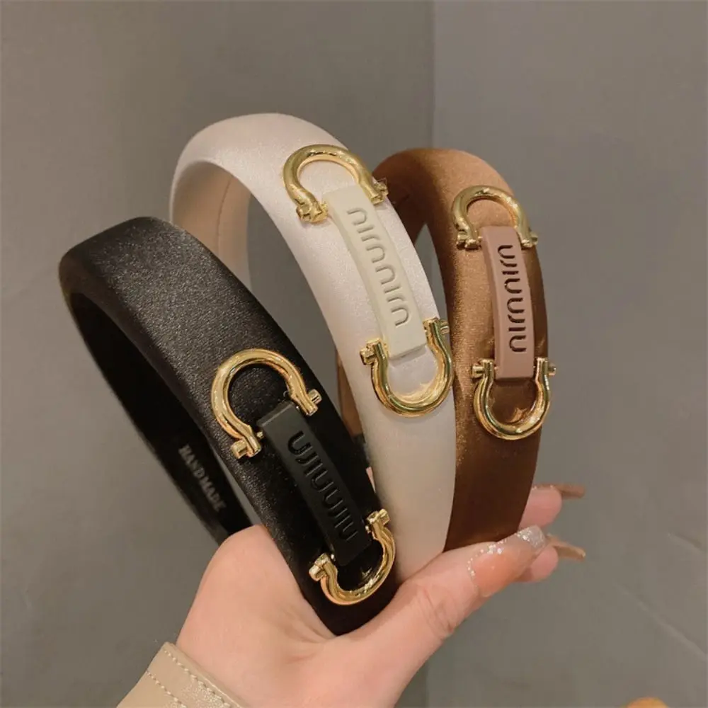 

Fashion Hair Band For Women Girls Hair Accessories Non-slip Sponge Letter Headband Cloth Thin-brimmed Hair Hoop