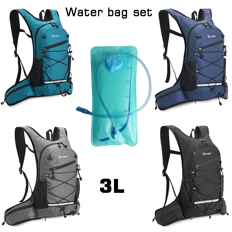 Cycling Water Bag Backpack Running Hiking Climbing Outdoor Sports Hydration Rucksack MTB Bicycle Riding Waterbag Knapsack Set