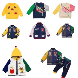 Japanese Brand Designer Boy And Girl Winter Thick Jacket, Cartoon Cute Sweater, Trousers, Baseball Uniform Down Jacket 1-6Y