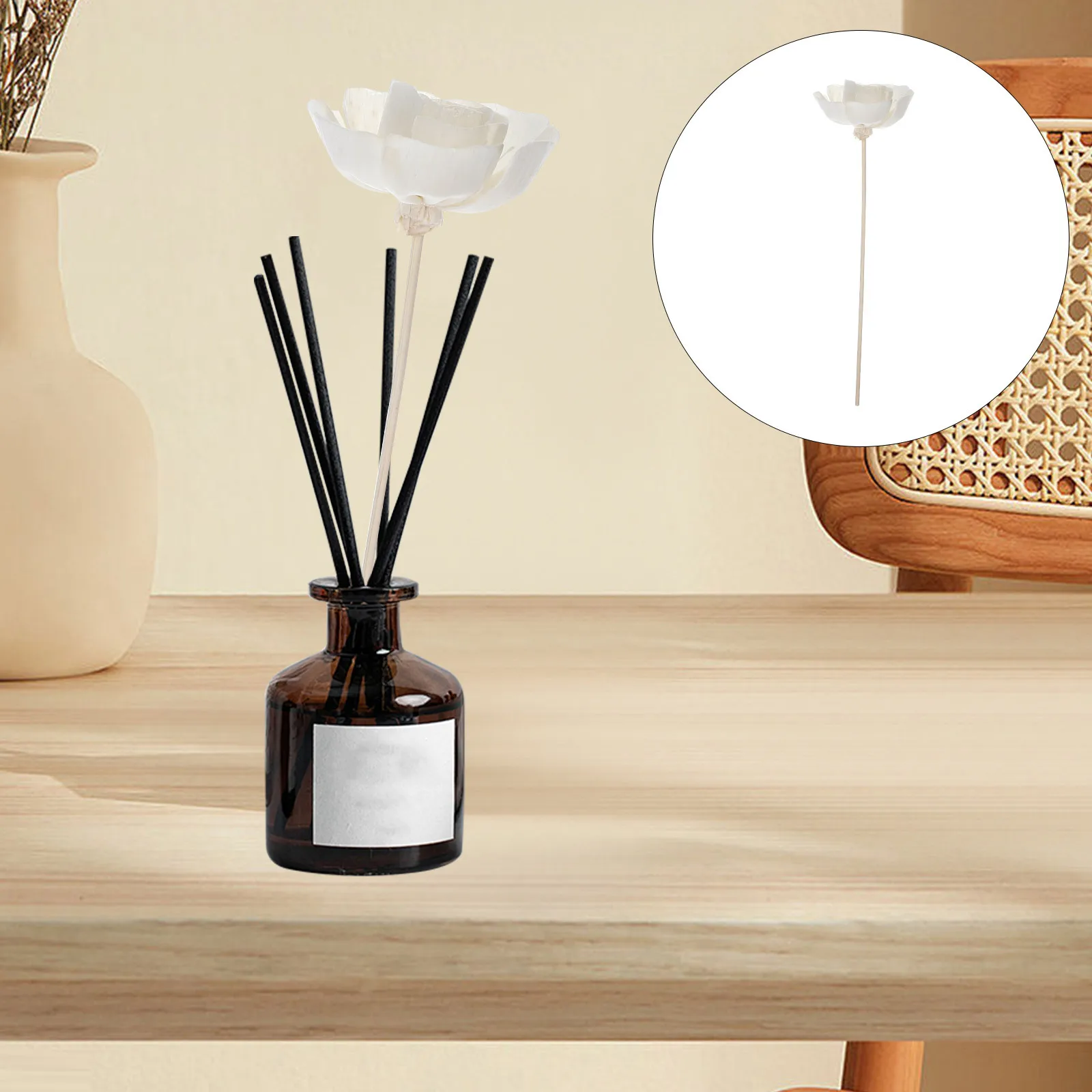 

1pc Aromatic Paper Flower Diffuser Natural Wood Fiber Air Freshener Decorative Aromatherapy Flowers For Home Car Office Use