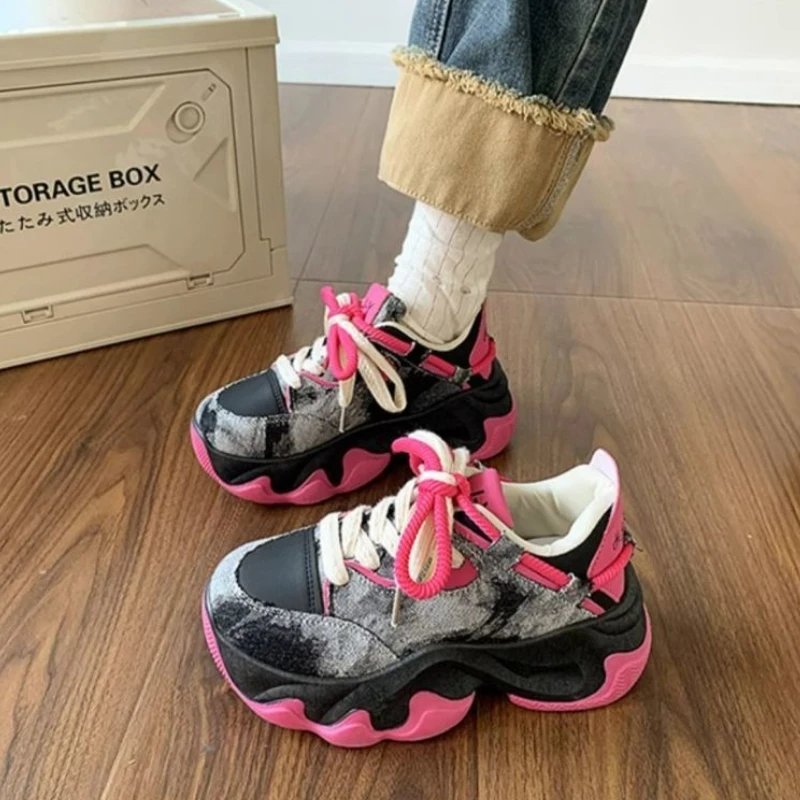 

Stylish Women's Dad Shoes 2025 Autumn Winter Hot Selling New Arrival Thick Sole Height Increasing Casual Versatile Sneakers