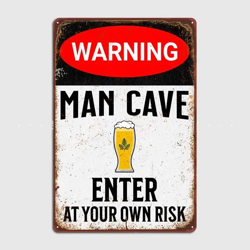 MAN CAVE LAGER House Decor Vintage Tin Plates Metal Poster Decoration Wall Retro Funny Metal Signs for Wall Art Decoration Room