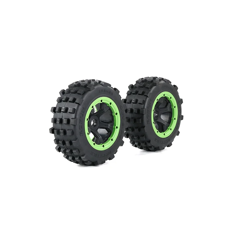 Off-Road carro pneus traseiros, 1, 5 BAHA ROVAN, KM BAJA, 5T, 5SC, 5FT, RC carro brinquedos peças, 195x80mm, verde