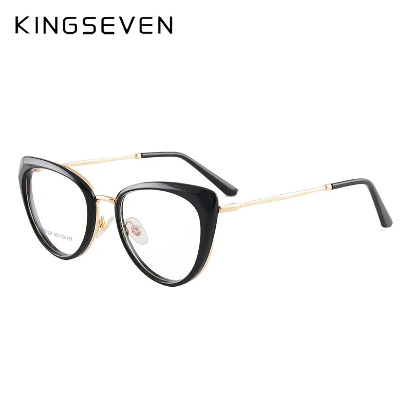 

KINGSEVEN 2022 TR90 Glasses Frame For Women Fashion Anti-blue Light Eyeglasses Cat Eye Full Frame Prescription Eyewear