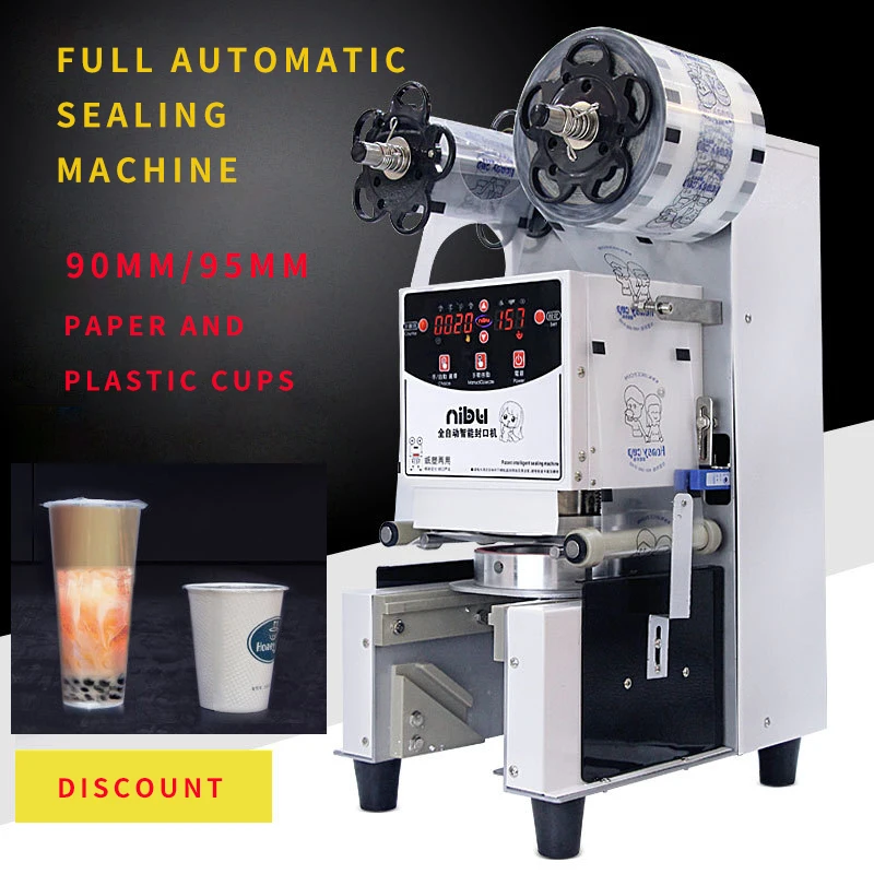 Beverage Sealing Machine 90/95mm Commercial Milk Tea/Soybean Milk Capping Machine 220V Paper Cup/Plastic Cup Sealer