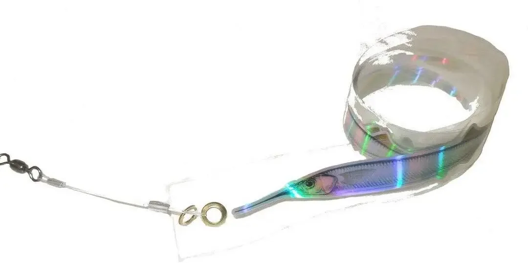 Ballyhoo Teaser Strips - 5 Reflective Bait Fish Teasers (5 Pack)