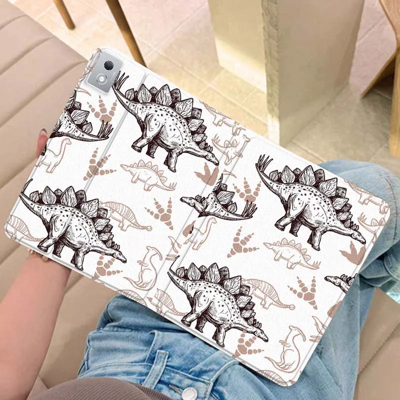 

Cartoon Dinosaur Seamless Pattern For Legion Xiaoxin Pad Y700 K10 M10 P11 K11 Pro Plus 10.6 11.5 Inch 2021 2023 2025 Tablet Case