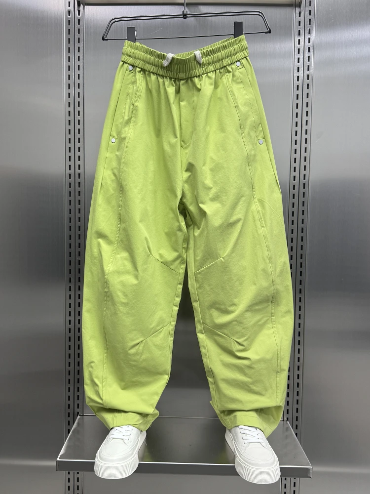 Pantaloni casual a gamba dritta slim fit Faionable da uomo autunno inverno sottili e versatili pantaloni a gamba larga con coltello da sartoria 3D