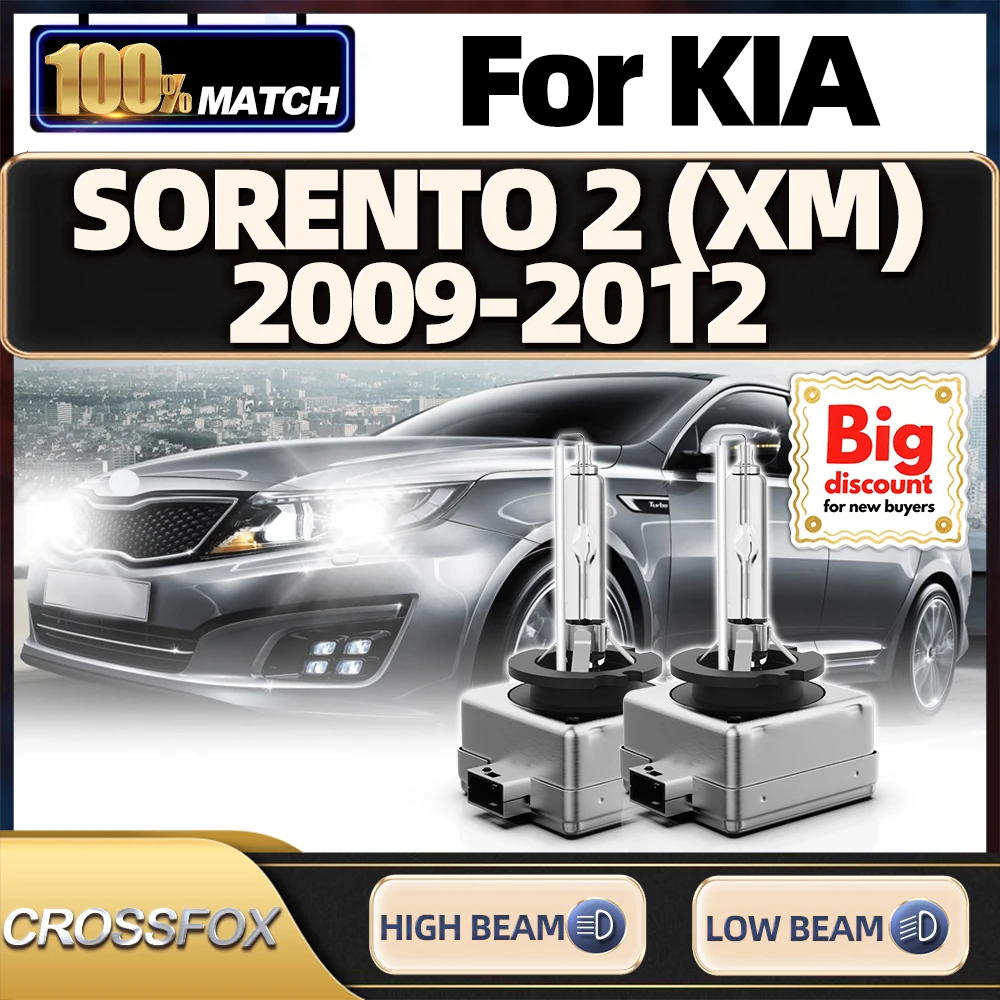 

Автомобильные лампы головного света 35 Вт, 6000 лм, автомобильные фары D1S HID, ксеноновые лампы 12 В, 2009 к, белые для KIA SORENTO 2 (XM) 2010, 2011, 2012,