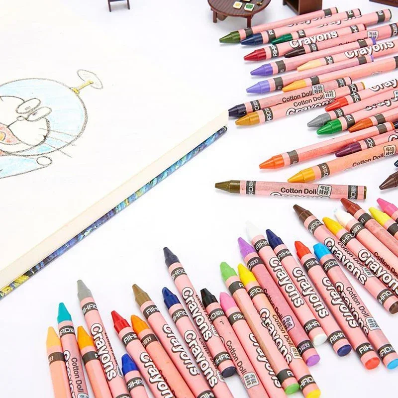 New Rabbit Pig 8 Colors/12 Colors Non-Toxic Crayon Oil Painting Stick Kids Student Pastel Pencils for Drawing Colored Pencils