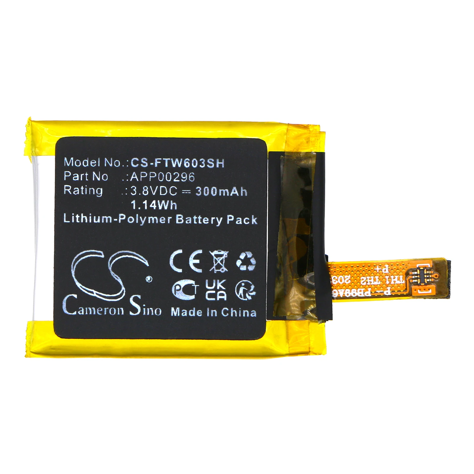 بطارية بديلة CS لـ FOSSIL Julianna HR FTW6035 APP00296 300mAh / 1.14Wh