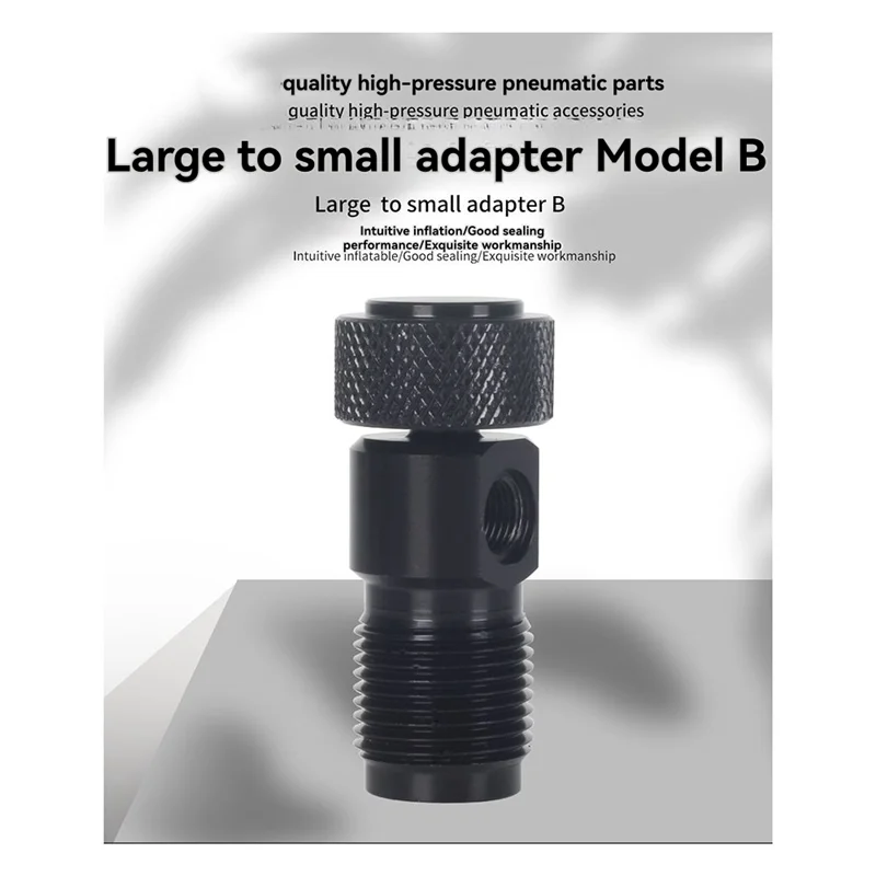 MCGS-Adattatore di riempimento del serbatoio dell'aria per gonfiaggio rapido G5/8 Filettato da 6,8 litri Bottiglia per respiratore per gas per immersione Valvola da grande a piccola