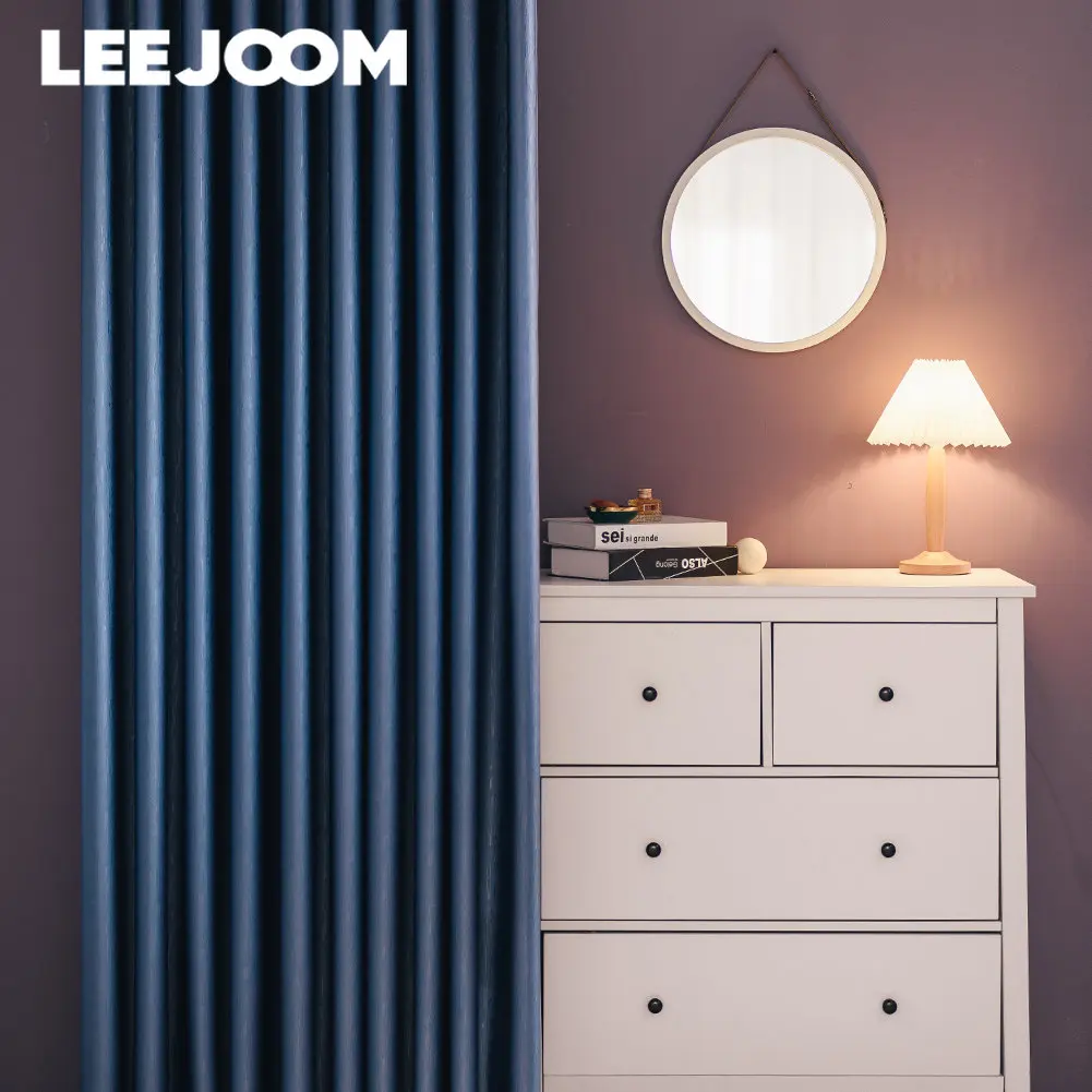 LEEJOOM High Quality Blackout High Shading Solid Curtain Bedroom Living Room Window Drapes Home Decor 1PC