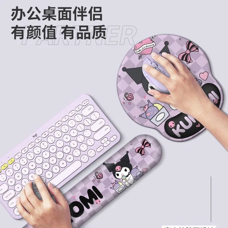 New Sanrio Kuromi Wrist Mouse Pad Cute Girl Wrist Pad Laptop Keyboard Pad Desk Accessories Toy Birthday Gift