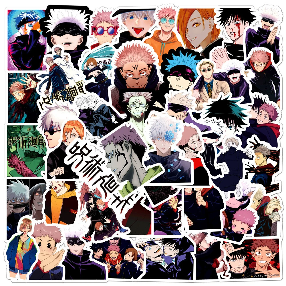 10/30/50/100 Stück Anime Jujutsu Kaisen Aufkleber Klassische Manga-Sticker DIY Gitarren-Skateboard-Tagebuch-Belohnungs-Aufkleber Coole Gojo Satoru Sticker