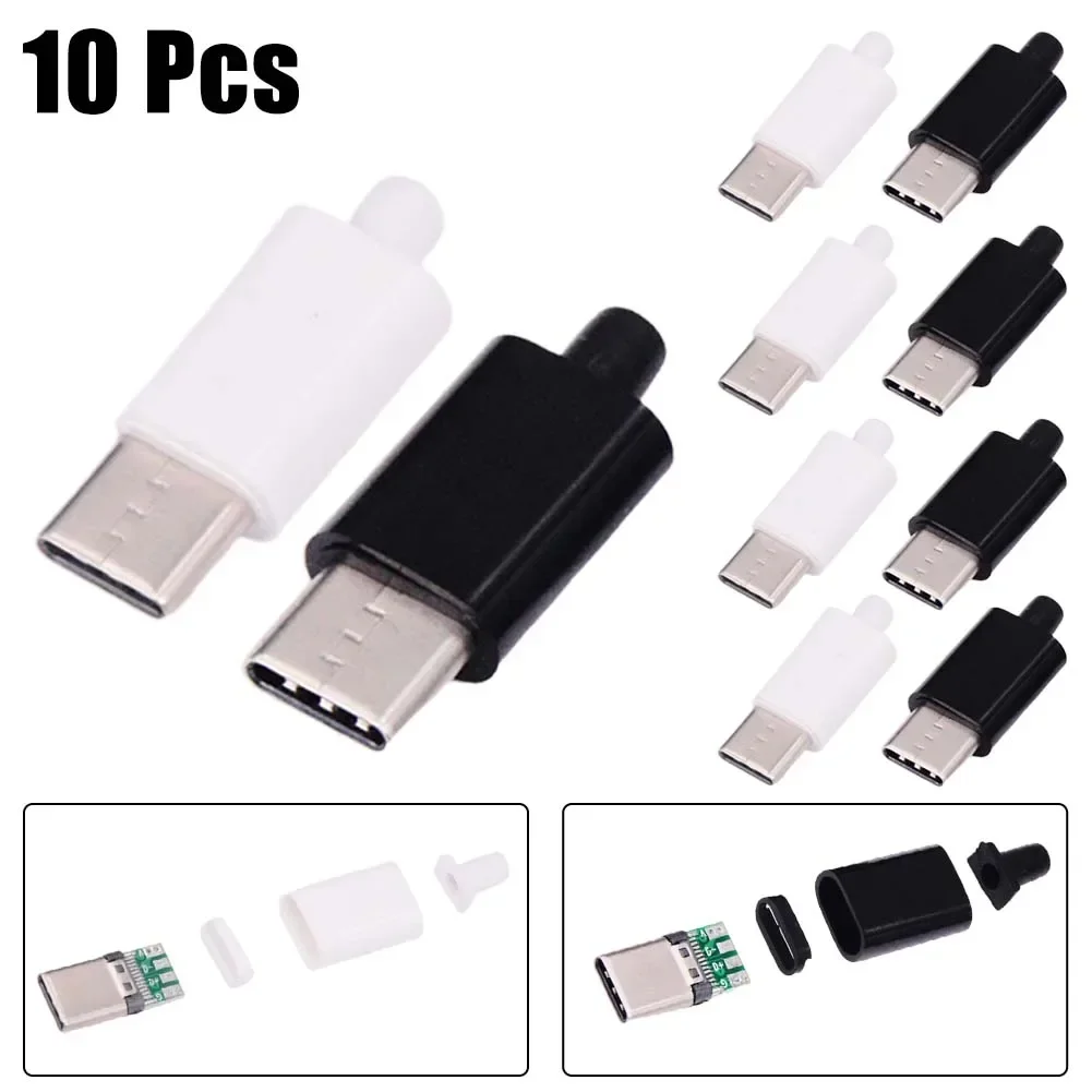 The Perfect Solution for Your Tech Needs our 10 Pack USB31Type C Male Connector PCB Board with Black/White Shell