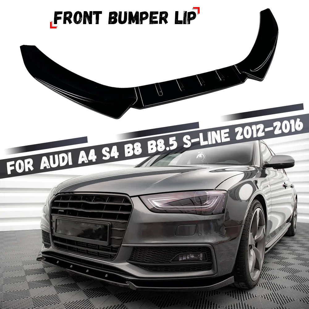 Para Audi A4 S4 B8 B8.5 s-line 2012-2016 parachoques delantero labio divisor difusor BodyKit alerón parachoques Auto parte Tuning