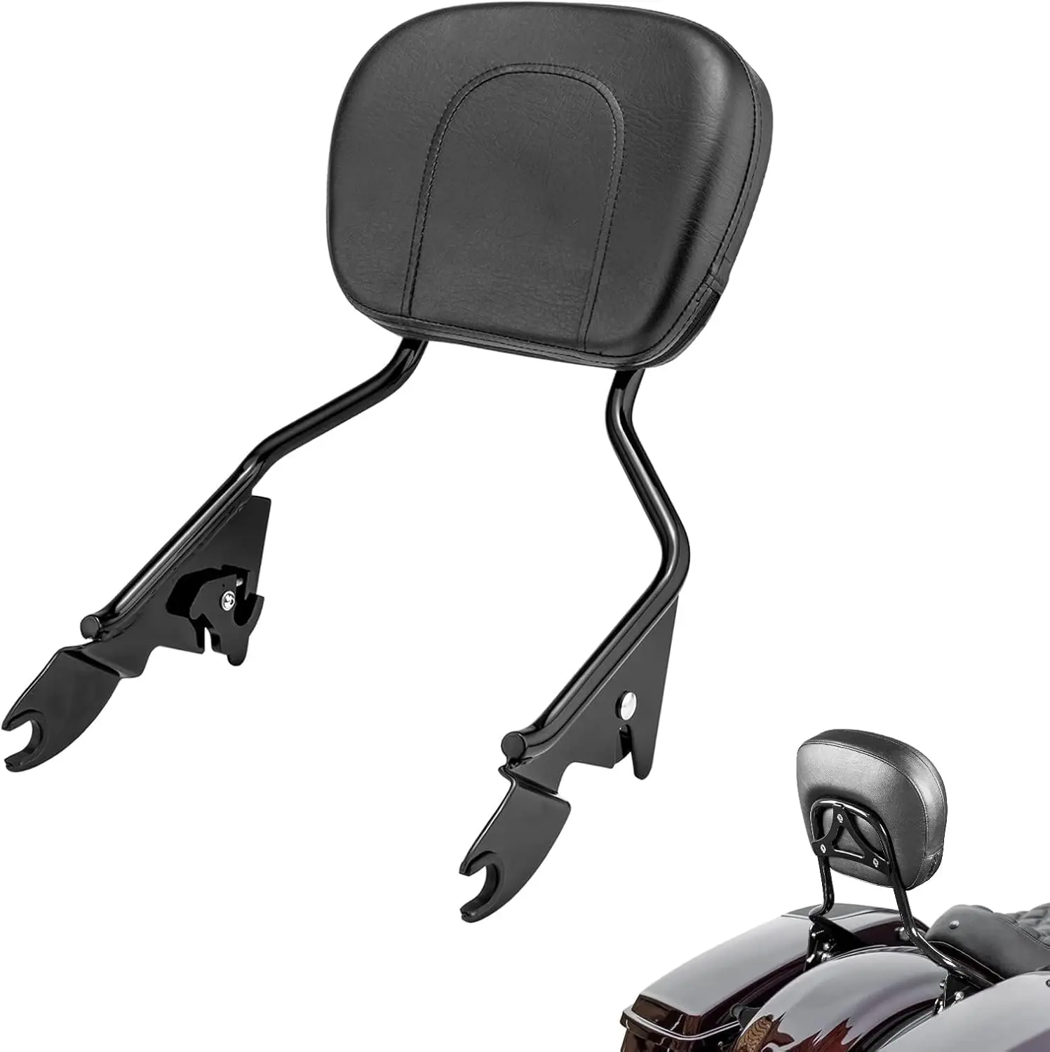 

Detachable Sissy Bar Compatible with Harley Touring, Passenger Backrest Quick-Release Fit Touring Road Glide Street Glide Electr