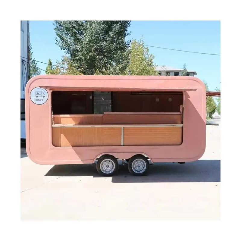 Custom Commercial Bubble Tea Drink Trailer Mobile Beverage Catering Truck Street Snack Food Truck for Night Market Drink Stand
