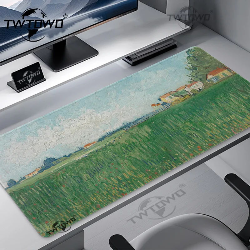 Mouse Pad Van Gogh Oil Painting Landscape Gaming XL HD Custom New Mousepad XXL Natural Rubber Soft Laptop Desktop Mouse Pad