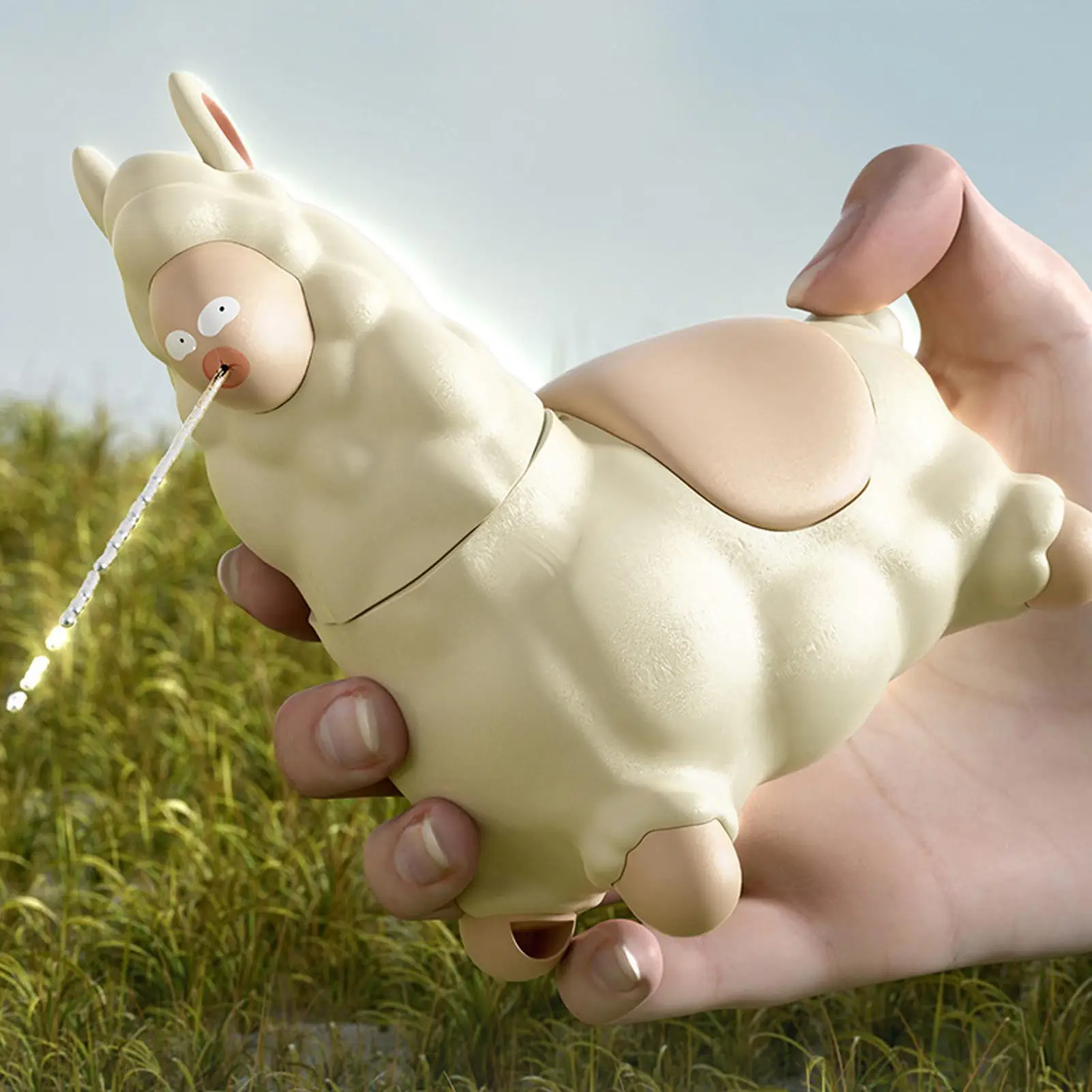 Waterspuiter voor kinderen Schattig Alpaca Squirter Waterspeelgoed Interactief draagbaar Dierenzwembadspeelgoed Familielzier Buitenspellen voor kinderen